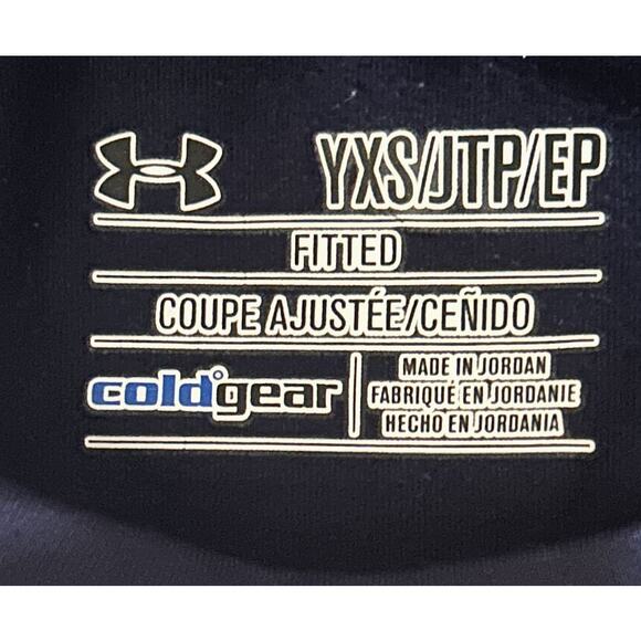 Under Armour ColdGear Fitted Long Sleeve Blue Athletic Shirt Boy's XS - Picture 5 of 6